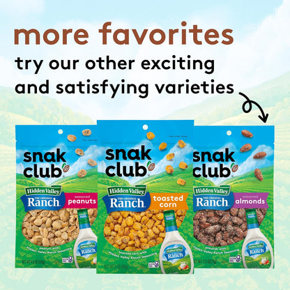 Snak Club Ranch Crunch – On-the-Go Trailhead and Hike Companion Snack, 8 oz Resealable Pouch
