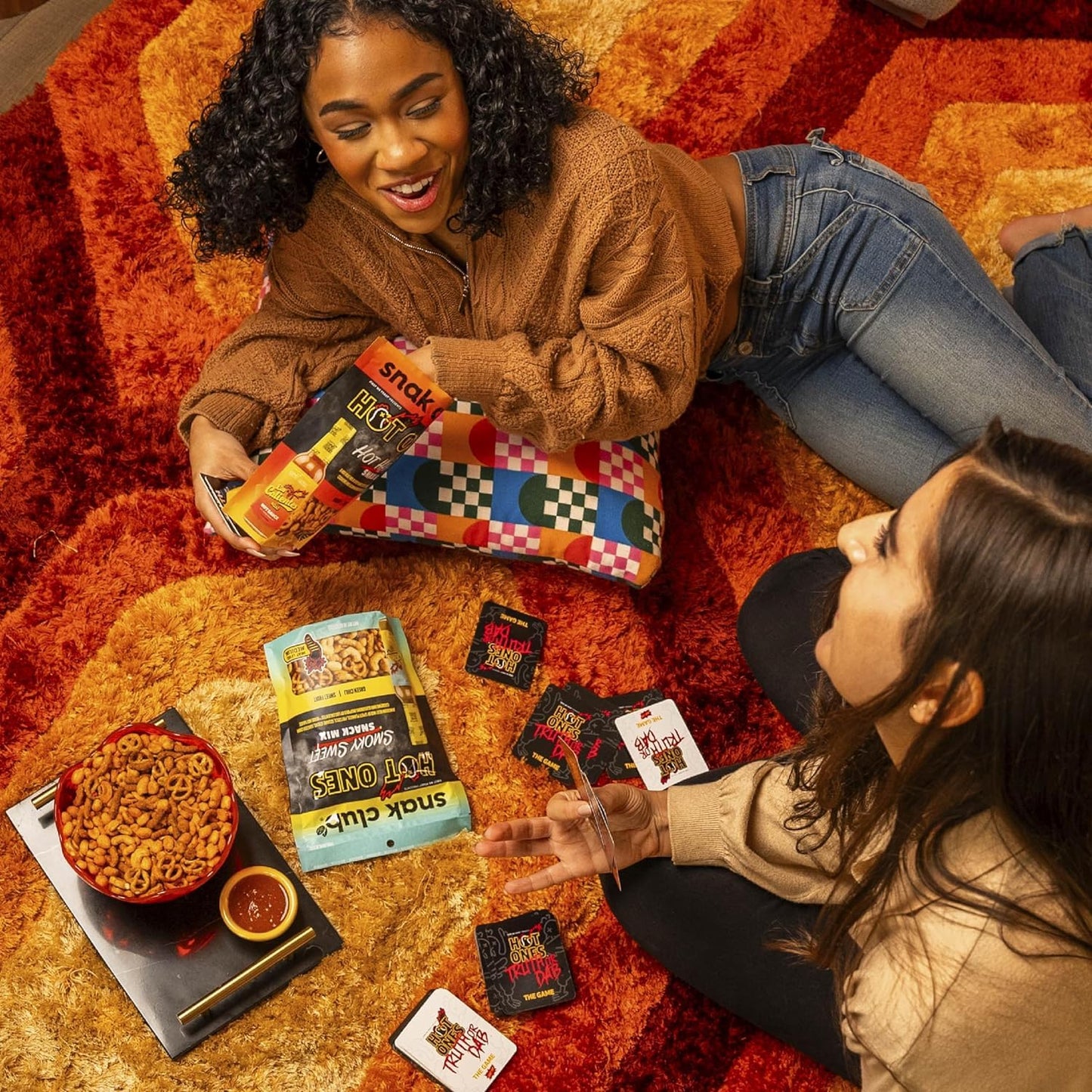 Snak Club x Hot Ones Hot Habanero Snack Mix – Tailgate and Picnic Snack Bowl for Spicy Food Lovers, Built for Outdoor Gatherings, 10 oz Bag