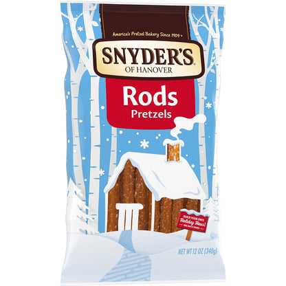Snyder's of Hanover Pretzel Rods – Mindful Pantry Staple, No Preservatives Snack Rods 2-Pack