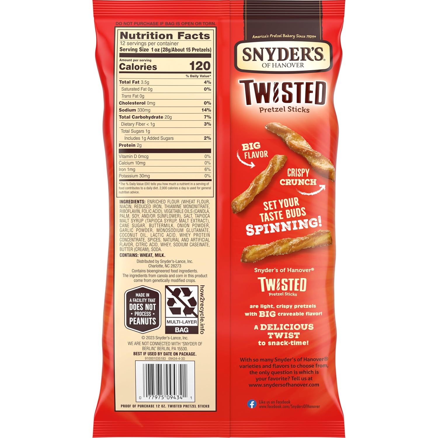 Snyder's of Hanover Seasoned Pretzel Sticks Playdate and Birthday Party Shareable Snack for Kids