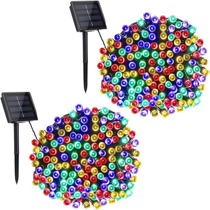 solar panel with built-in light sensor for automatic dusk-to-dawn on/off