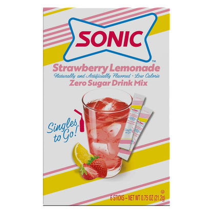 Sonic Singles to Go! Singles Packets – Low-Calorie Drink Mix for Kids' Backpacks, Sports Practice, and Birthday Parties