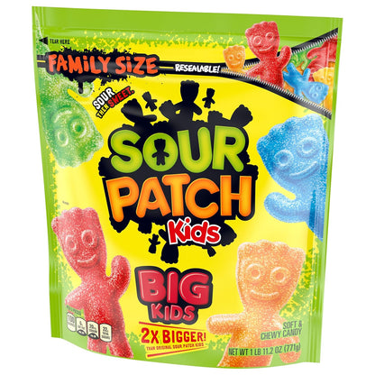 SOUR PATCH KIDS Big Kids Sour Gummies, Grandparent Gifting Snack to Send to Grandkids, 1.7 lb