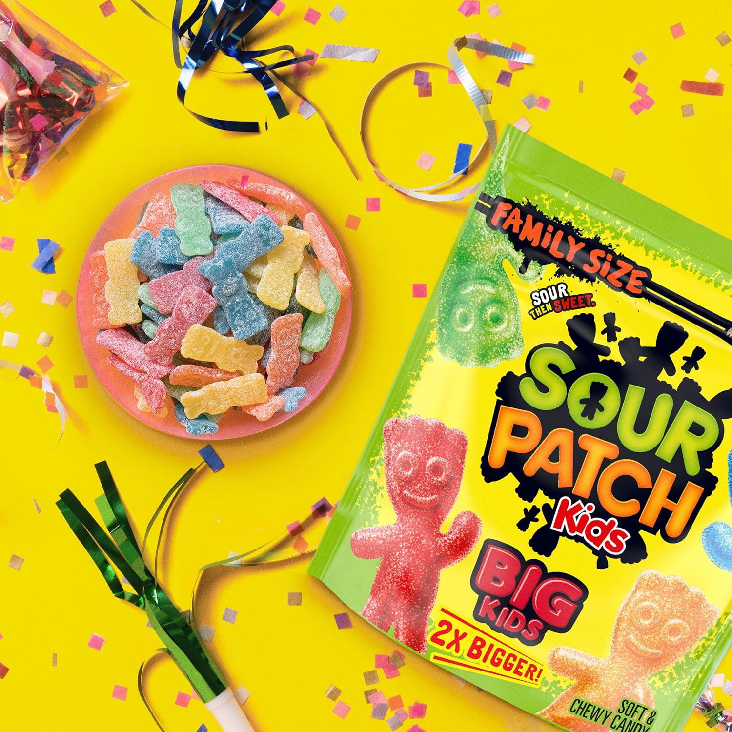 SOUR PATCH KIDS Big Kids Sour Gummies, Grandparent Gifting Snack to Send to Grandkids, 1.7 lb