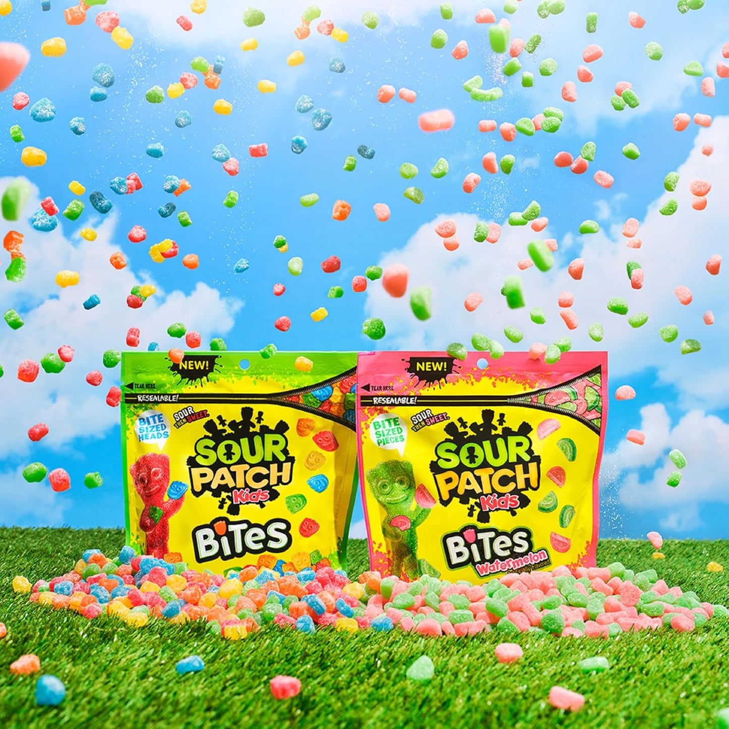 SOUR PATCH KIDS Bites Soft & Chewy Candy, 12 oz – Lightweight Camp Snack for Adventurers