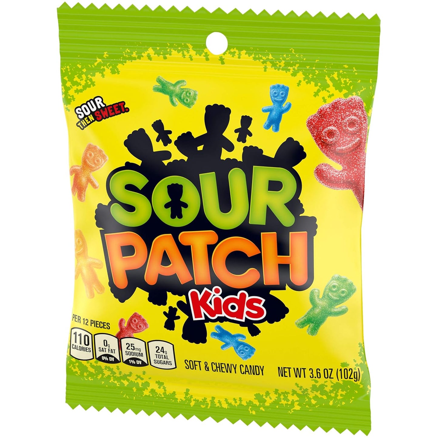 Sour Patch Kids Original Soft & Chewy Candy 12-Count Variety – Movie Night Gift Basket Add-On and Road Trip Care Package Treats