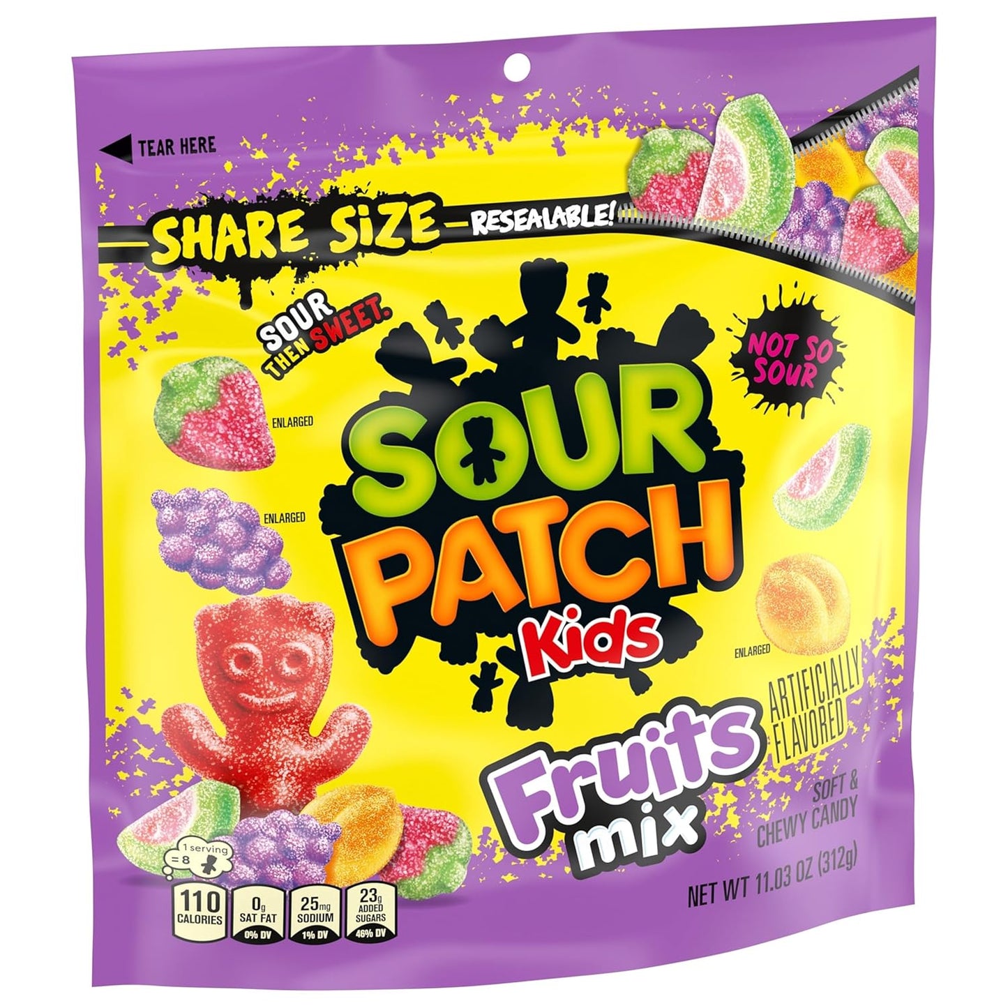 SOUR PATCH KIDS Share Size Candy for Housewarming Gifts and Family Gift Baskets, 11.03 oz
