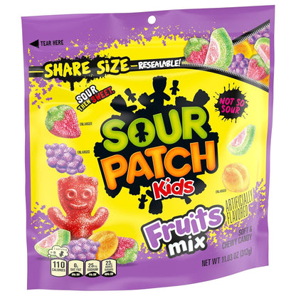 SOUR PATCH KIDS Share Size Candy for Housewarming Gifts and Family Gift Baskets, 11.03 oz