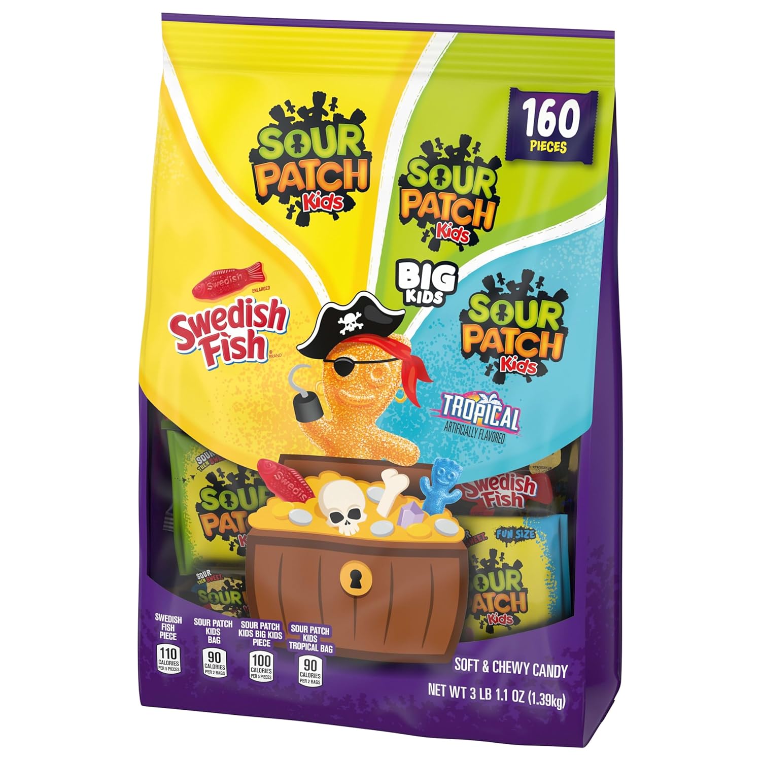 SOUR PATCH KIDS & SWEDISH FISH Bulk Halloween Candy – Ready-to-Give Pre-Portioned Bags for Teachers, Hosts, and Classroom Parents