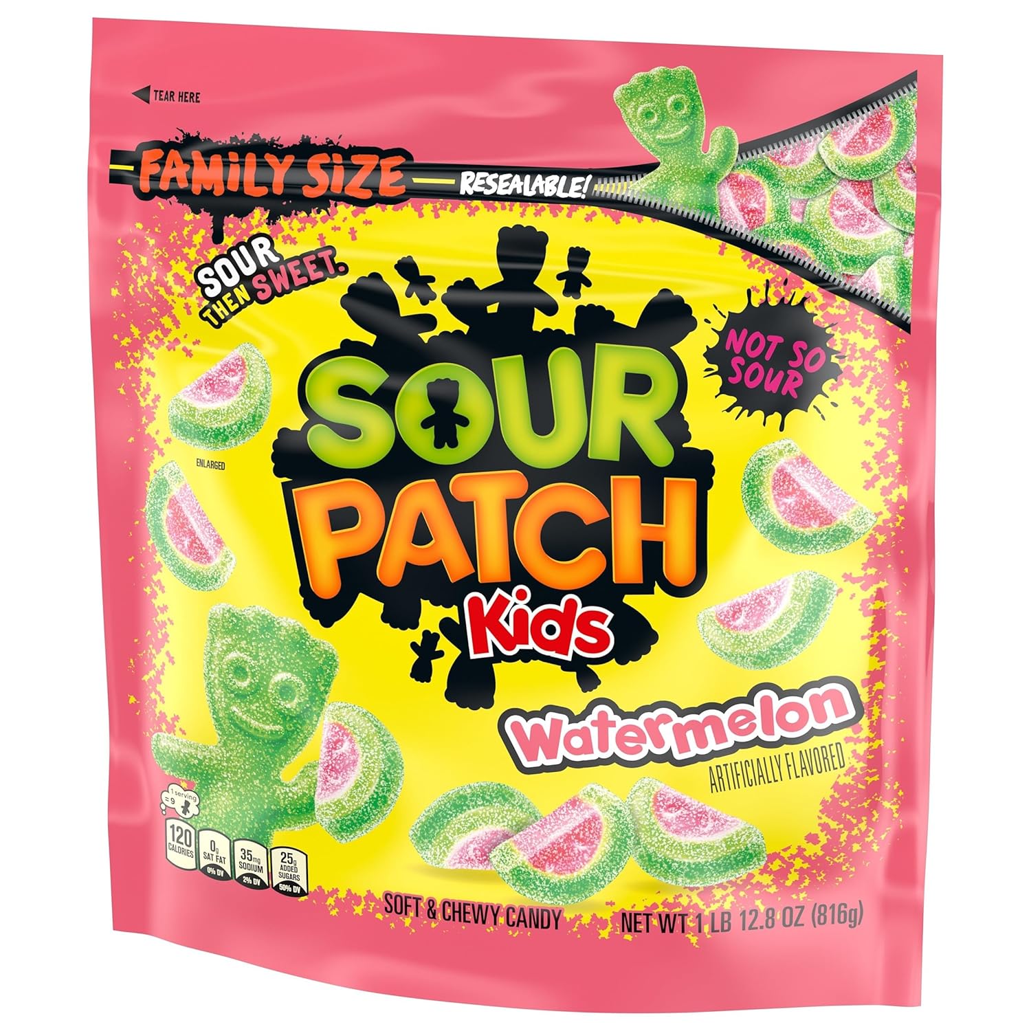 SOUR PATCH KIDS Watermelon Soft & Chewy Candy – Ready-to-Give Party Favor Bulk Candy for Celebrations, 1.8 lb