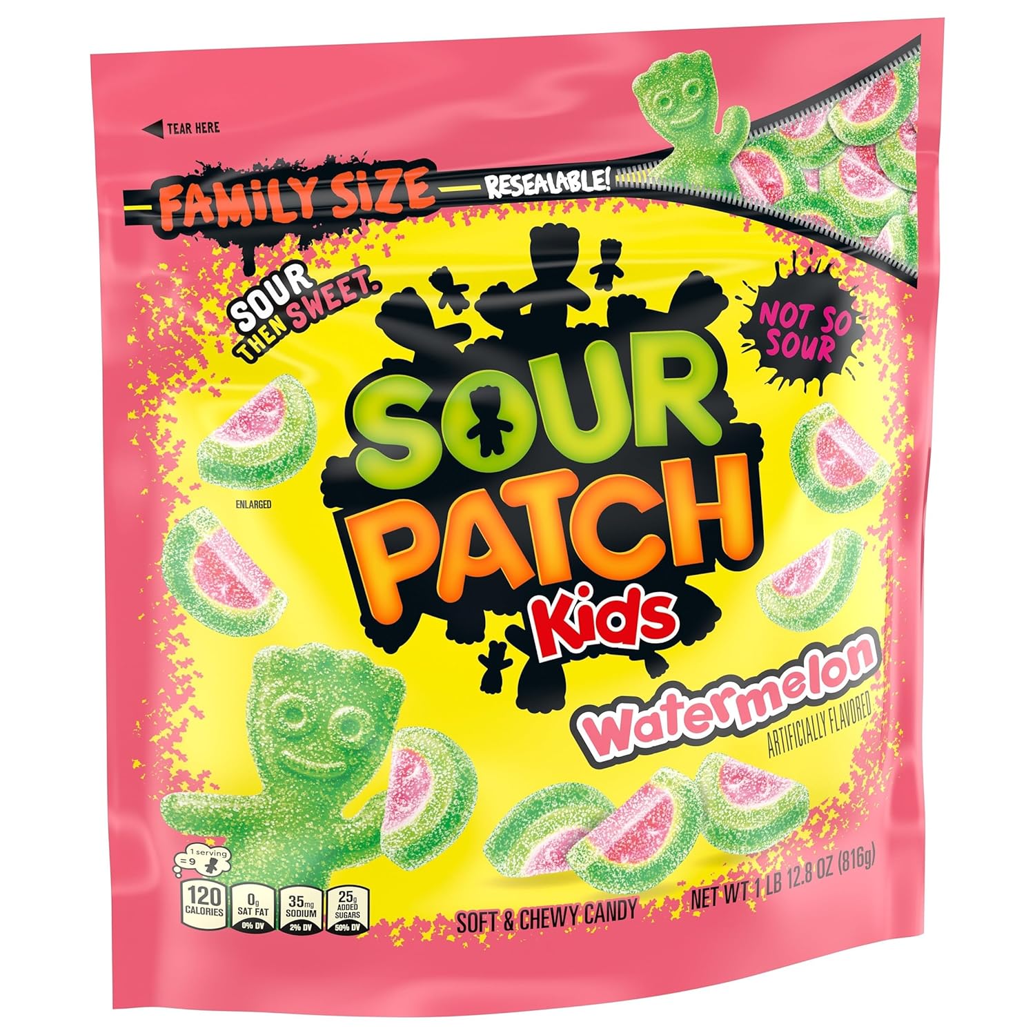 SOUR PATCH KIDS Watermelon Soft & Chewy Candy – Ready-to-Give Party Favor Bulk Candy for Celebrations, 1.8 lb