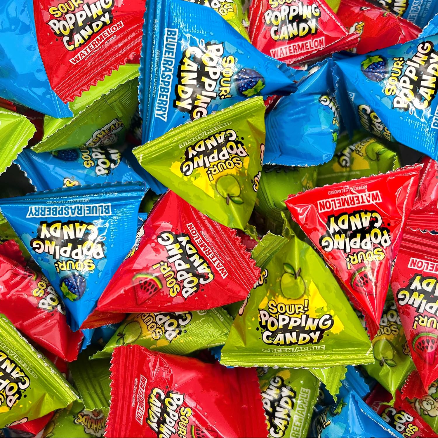 Sour Popping Rocks - Grab-and-Go Novelty Gift Bag for Movie Nights, Sleepovers, and Surprise Care Packages - 40 Individually Wrapped Sour Popping Pouches