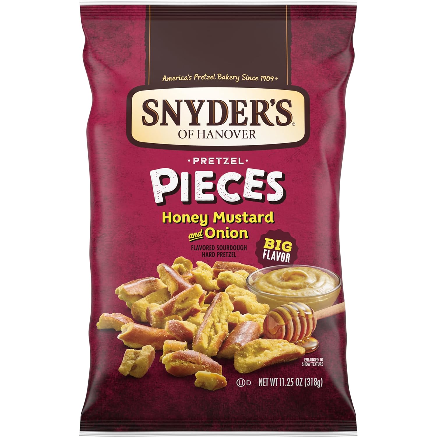 sourdough pretzel pieces base baked from wholesome, kneaded ingredients