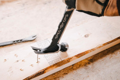 Spec Ops Tools Framing Hammer, Magnetic Nail Starter to Keep Hands Clear During Overhead Strikes