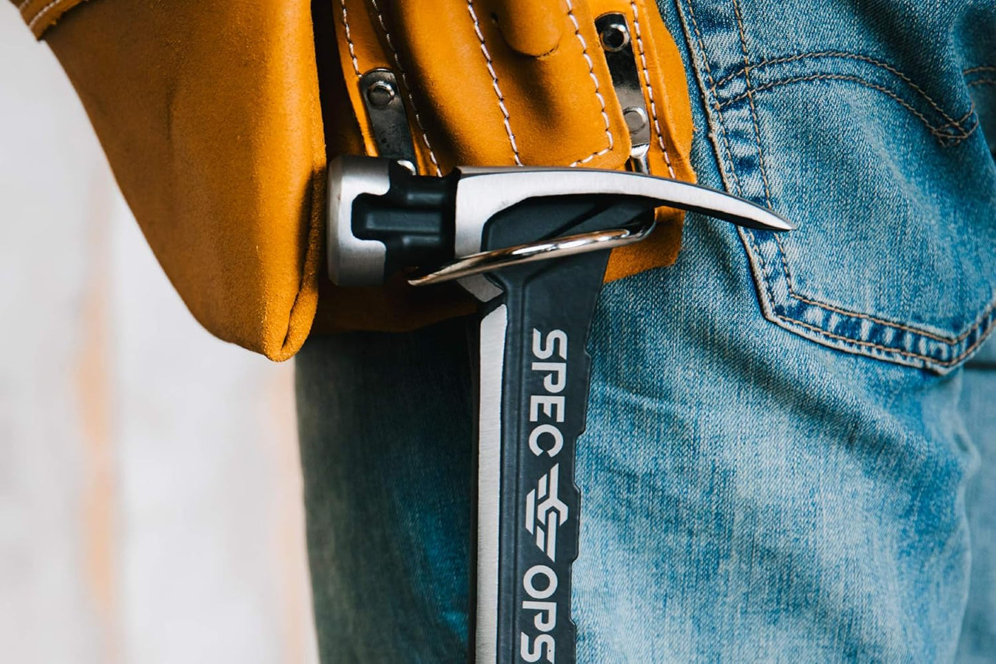 Spec Ops Tools Framing Hammer, Magnetic Nail Starter to Keep Hands Clear During Overhead Strikes