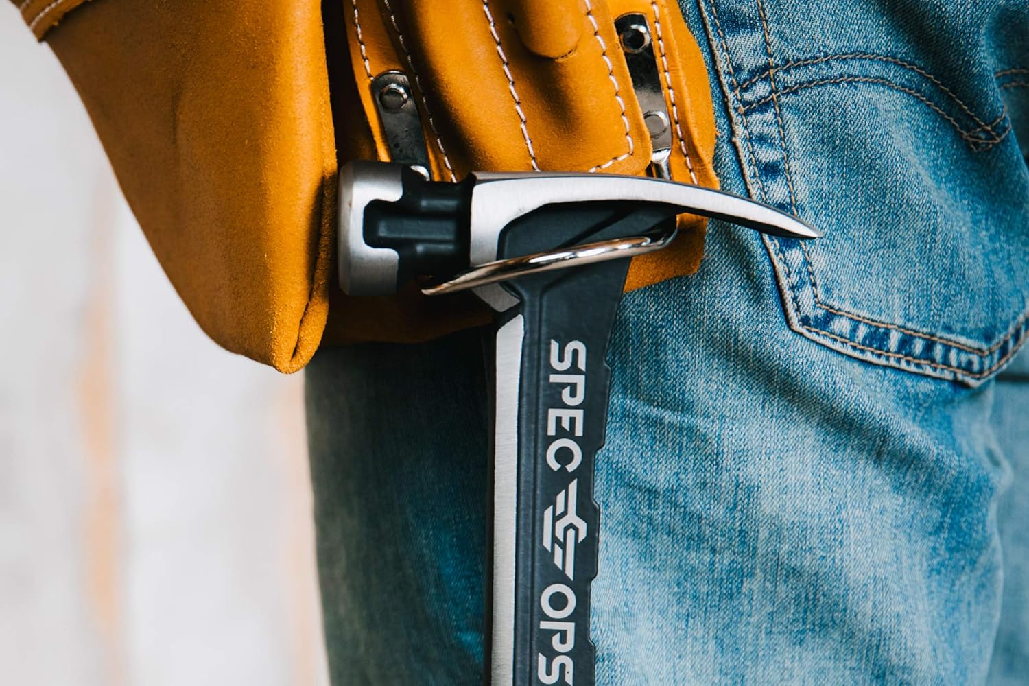 Spec Ops Tools Framing Hammer, Magnetic Nail Starter to Keep Hands Clear During Overhead Strikes