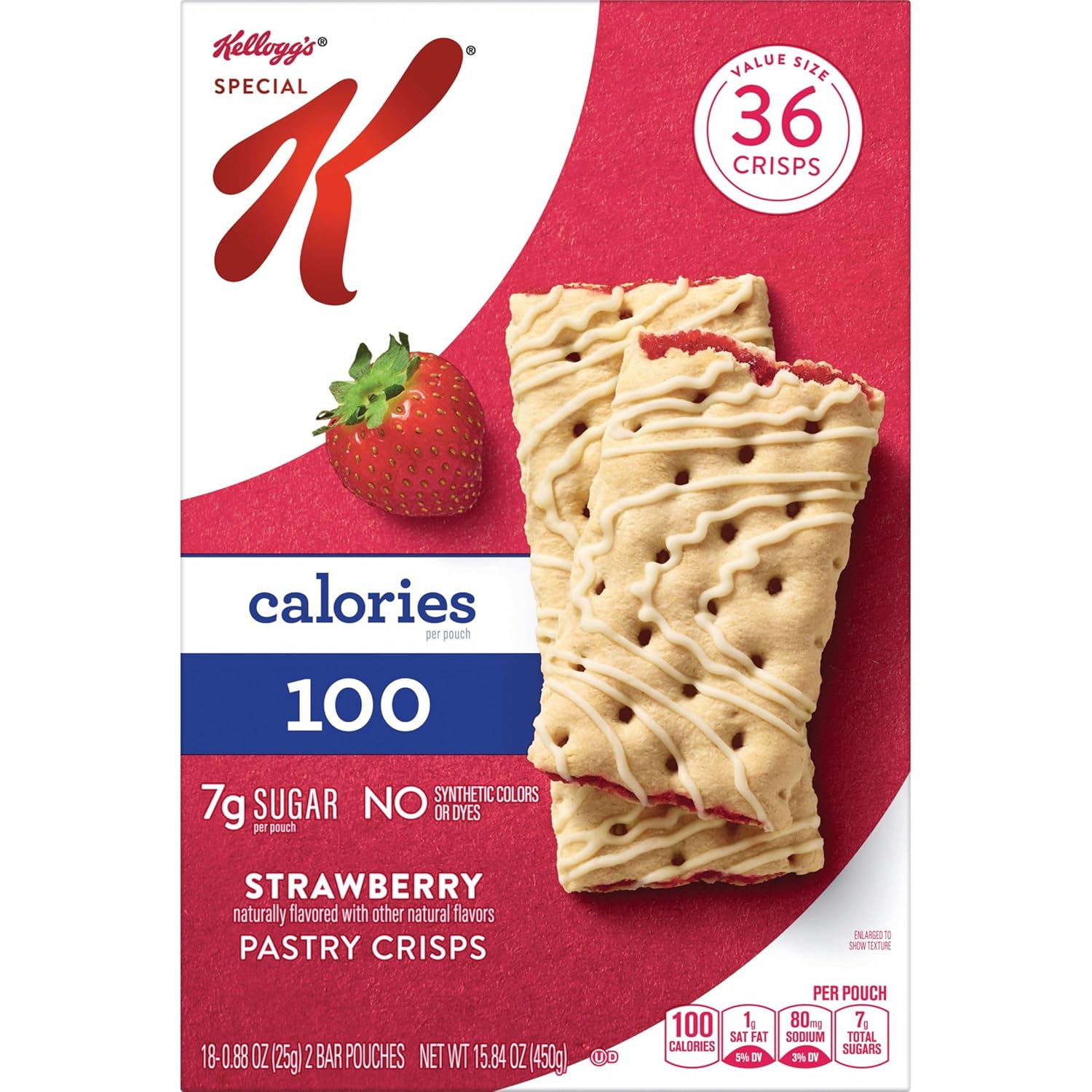 Special K Bar Pastry Crisps, Strawberry – Kosher Dairy Certified Crisps for Family Pantry Sharing
