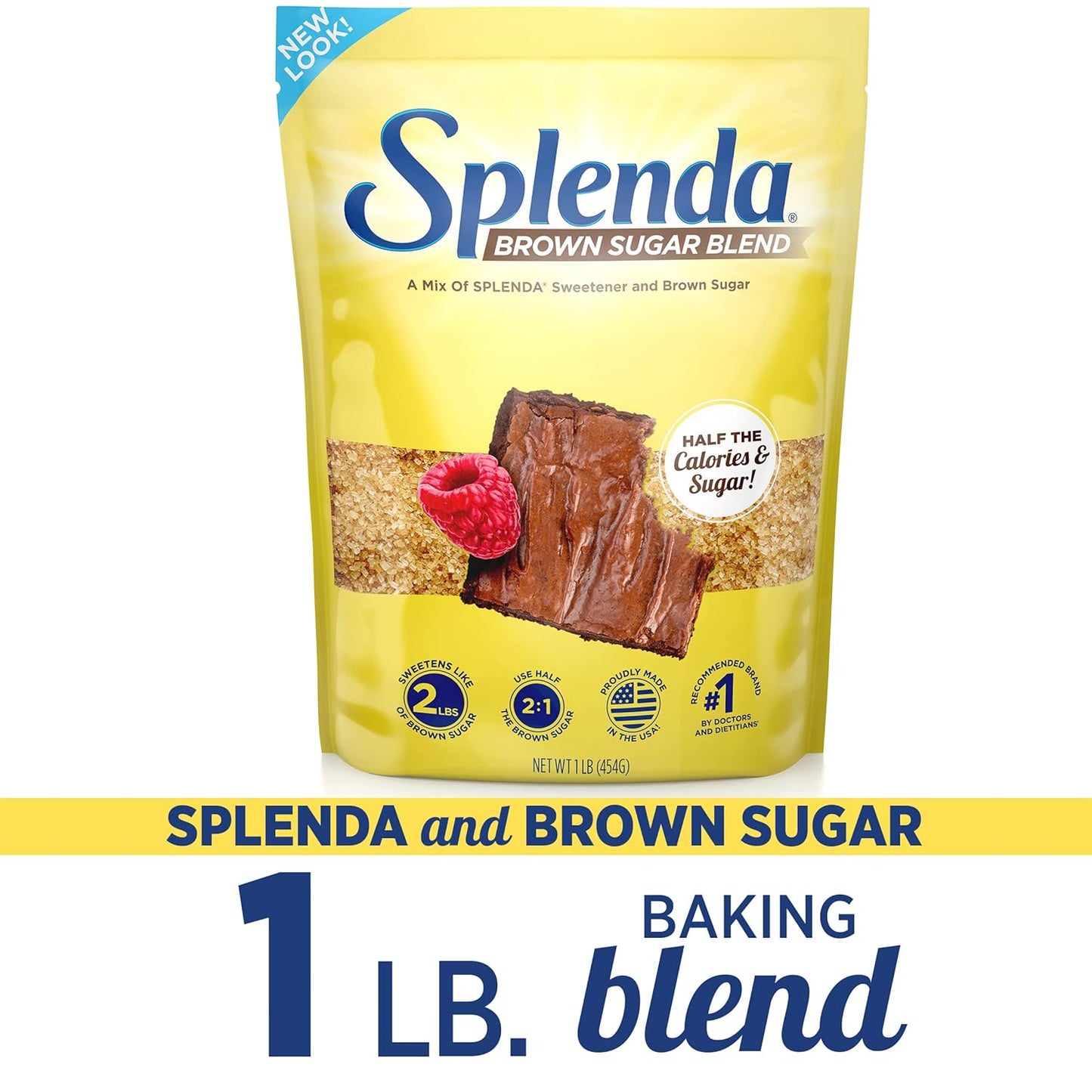 SPLENDA Brown Sugar Blend for Daily Coffee and Tea Routines, Reduced-Sugar Sweetener for Productive Work-From-Home Mornings