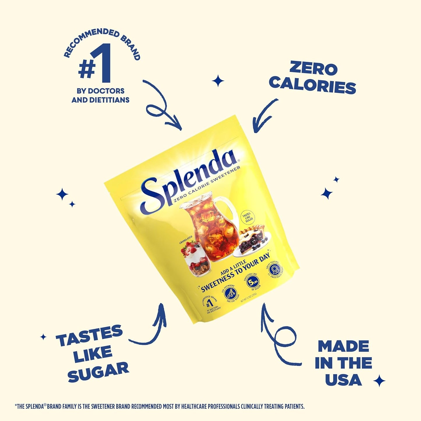 SPLENDA Granulated Sweetener – Intentional Kitchen Essential with Neutral Calorie-Free Profile
