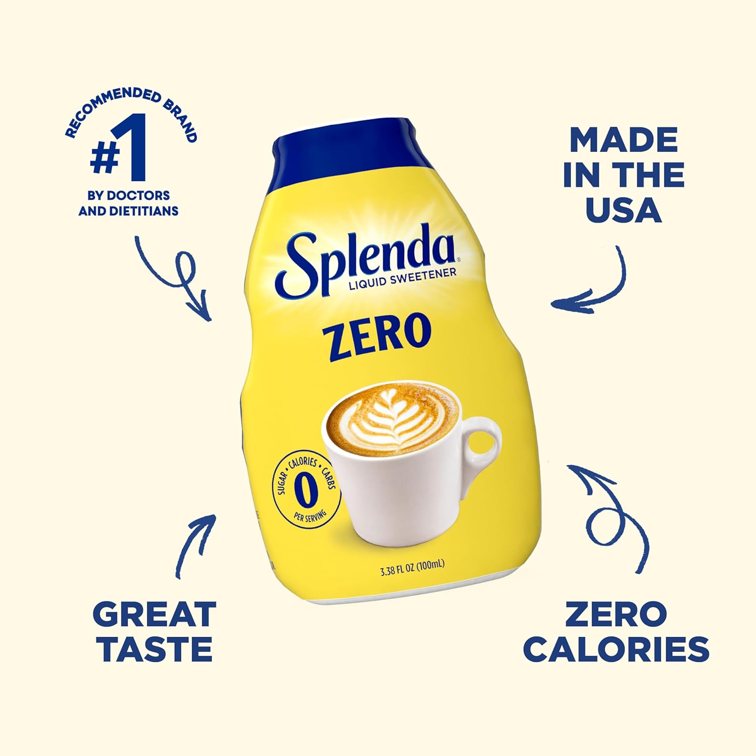 Splenda Liquid Sugar-Free Drops – Portable Sweetener for Patio Coffee and Open-Air Dining