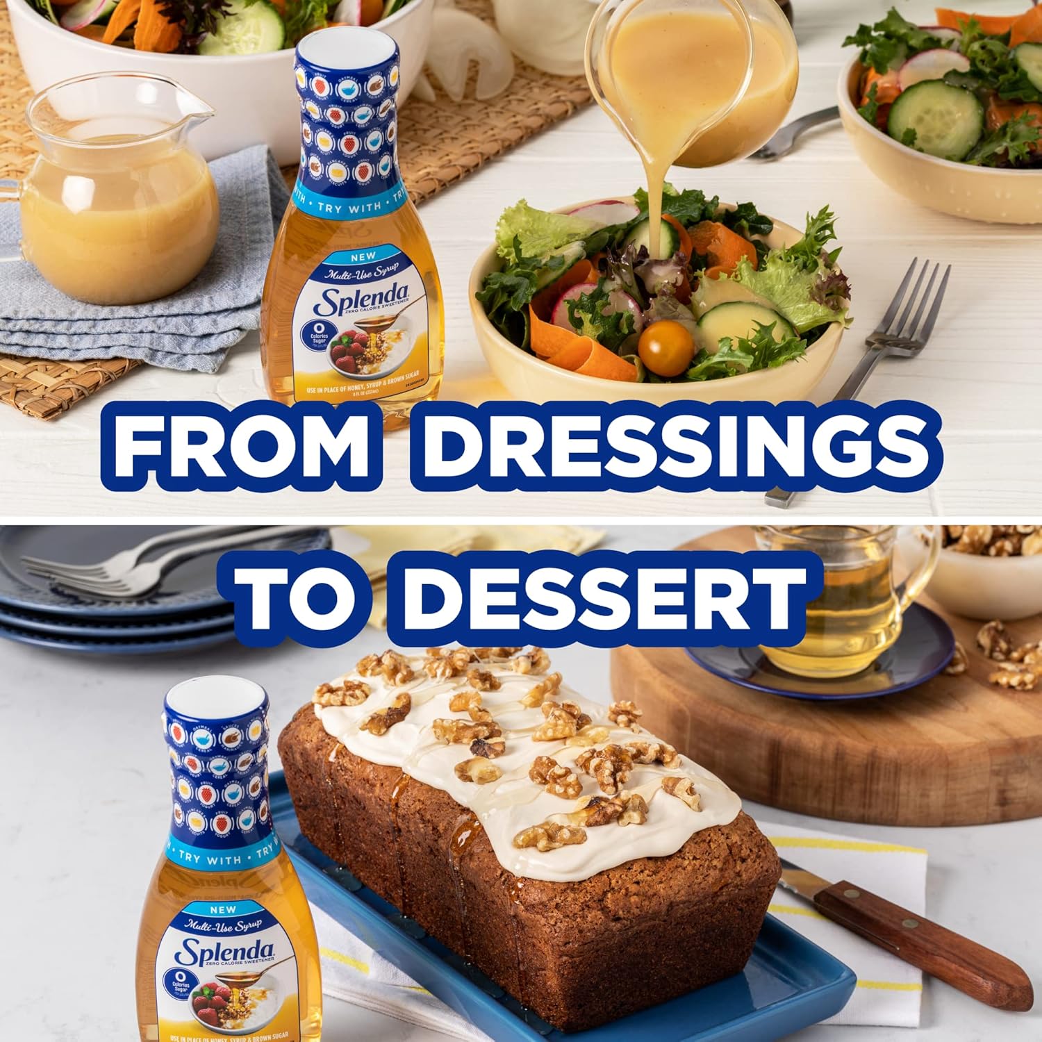 Splenda Multi-Use Allulose Liquid, Sugar Free Syrup Kids Love for Breakfast and Snack Time, Zero Calorie Family Topping