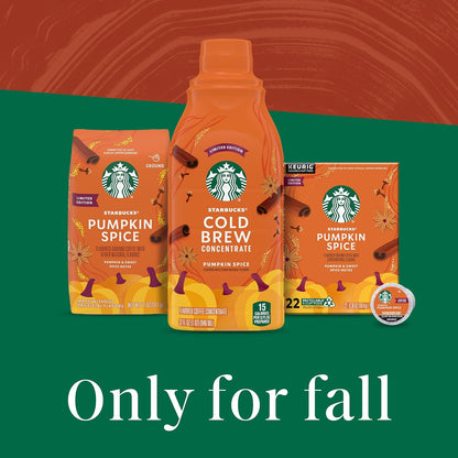 Starbucks Cold Brew Pumpkin Spice Concentrate – Elegant Seasonal Gift for Mom, 32 oz Limited Edition Fall Release
