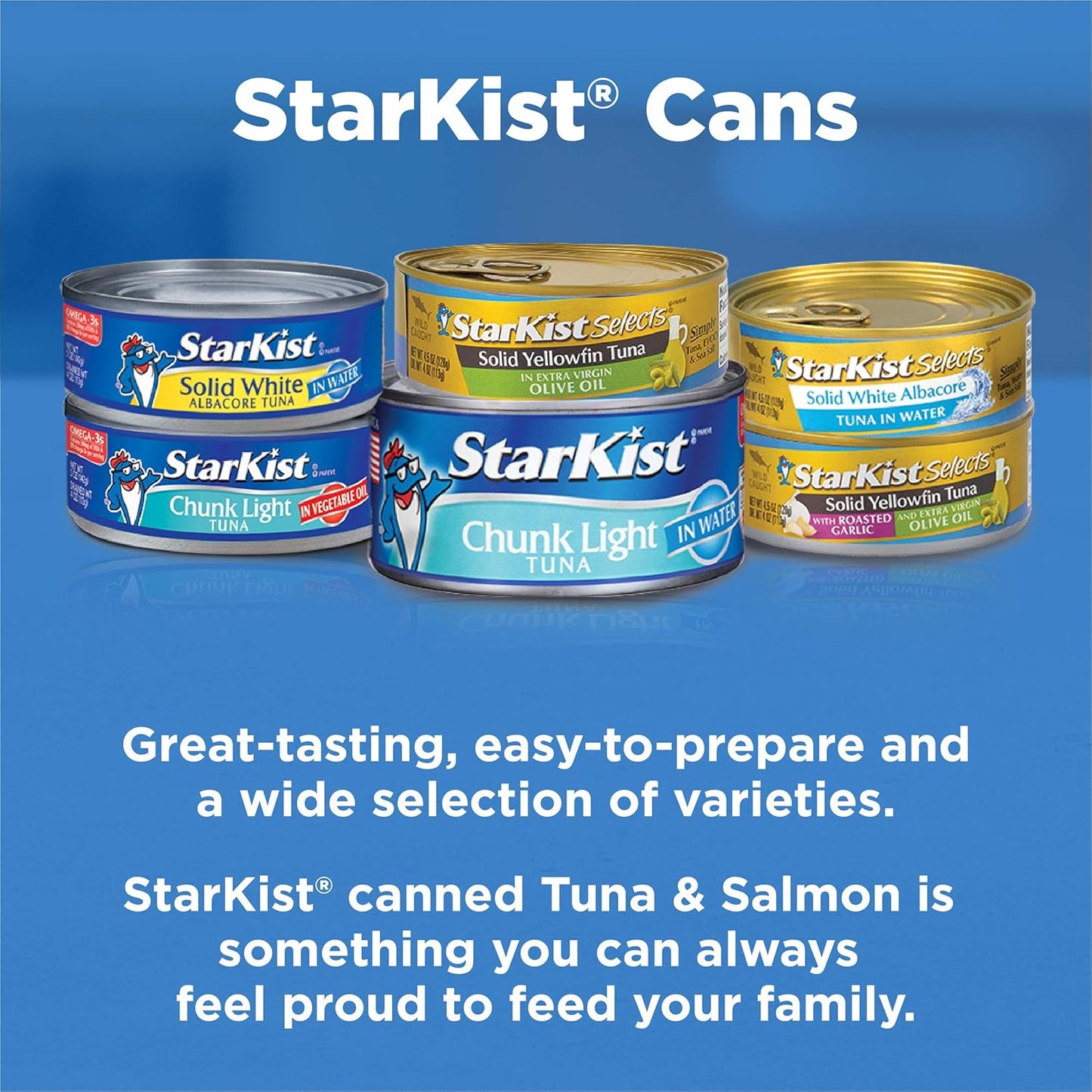 StarKist Selects No Salt Added Chunk White Albacore Tuna in Water - 4.5 oz Can for Lightweight Hiking Protein