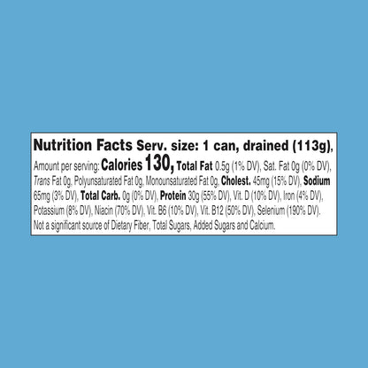 StarKist Selects No Salt Added Chunk White Albacore Tuna in Water - 4.5 oz Can for Lightweight Hiking Protein