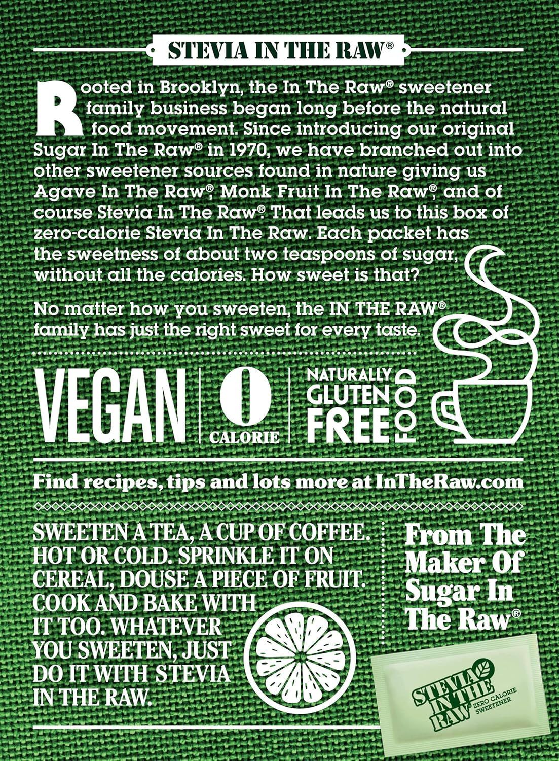 Stevia In The Raw Plant Based Sweetener – Less Is More Sugar Replacement for Modern Home Kitchens