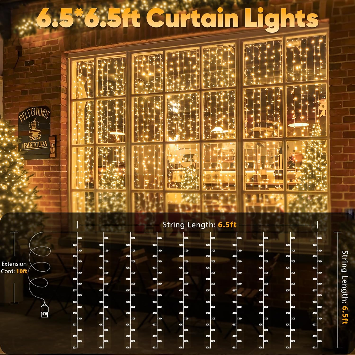 suddus Hanging String Lights for Cozy Home Atmosphere – Transparent Wire 200 LED Curtain for Reading Nooks and Wall Accents