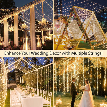 suddus Indoor String Lights – Minimalist Home Mood Lighting with 4-Level Dimmer and Memory Function, 33ft 100 LED Warm White