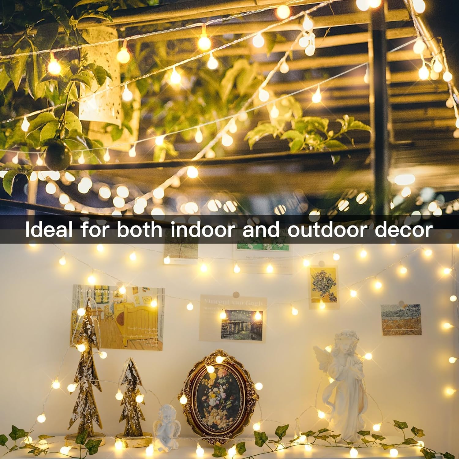 suddus Plug-in Globe Fairy Lights – 8 Lighting Modes with Timer for Aesthetic Apartment Windows and Mantle Styling
