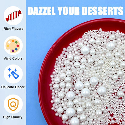 SUGAR BAY Artisan Pearl Sprinkle Collection – Crafted Elegant Topping for Five-Star Dessert Tables and Fine Pastry Work