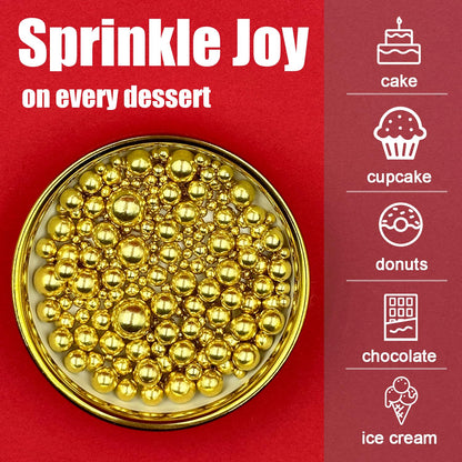 SUGAR BAY Artisan Pearl Sprinkle Collection – Crafted Elegant Topping for Five-Star Dessert Tables and Fine Pastry Work