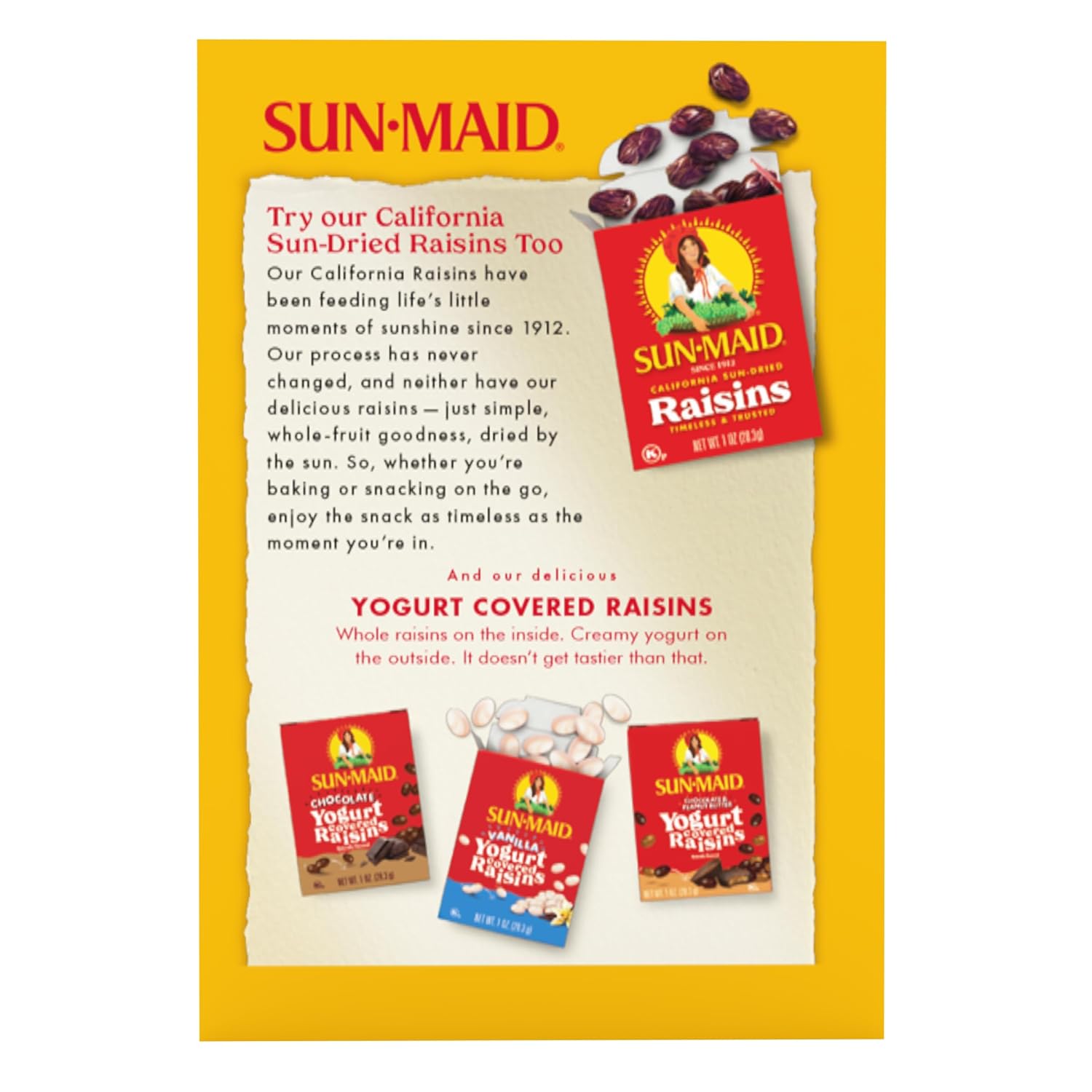 Sun-Maid California Raisins – Care Package Snack for College Students & Grandparents