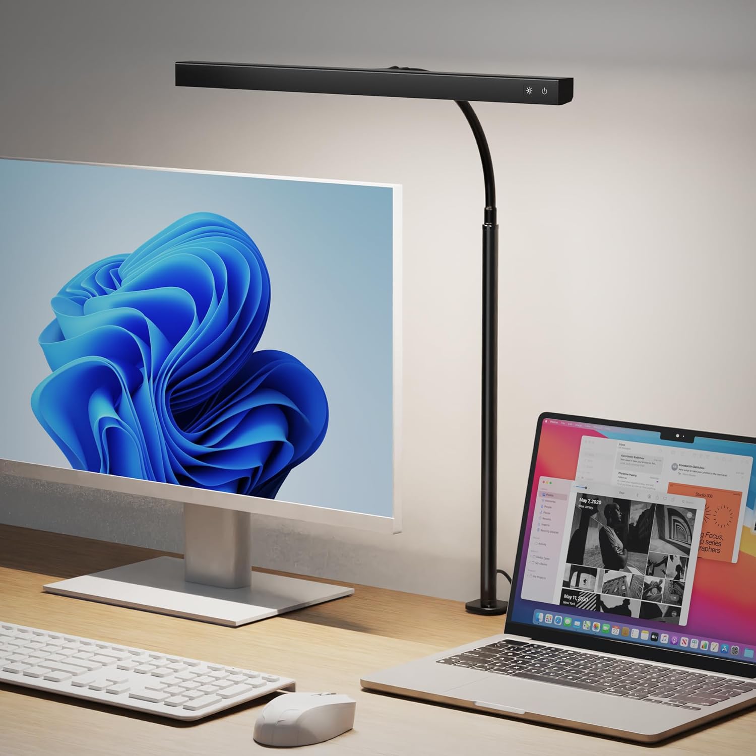 SUPERDANNY LED Desk Lamp – Study Light for Late-Night Textbook Reading, Memory Function Dimmable Task Lamp