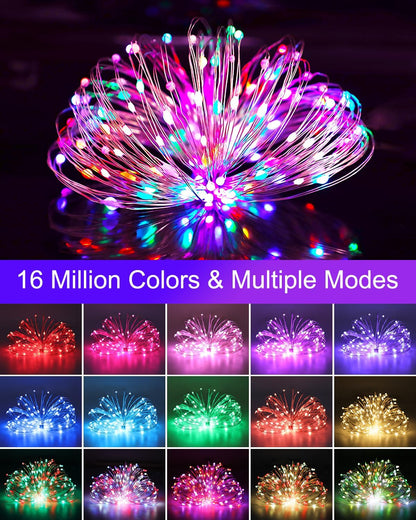 Surplife Flexible Silver Wire Fairy Lights 33Ft with Remote – Simple, Intentional Lighting for Neutral and Japandi Interiors