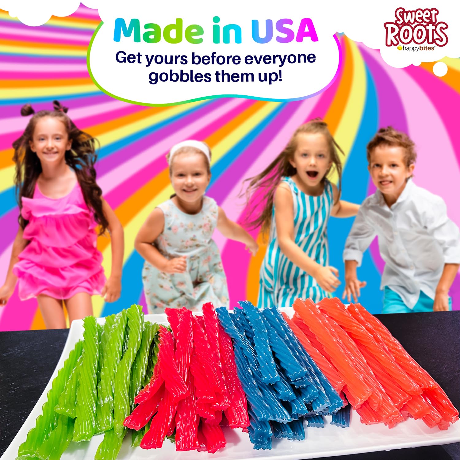Sweet Roots Blue Raspberry Licorice Twists – 1 Lb Bag of Soft Candy for Kids' Lunchboxes and After-School Snacks
