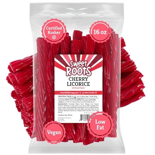 Sweet Roots Blue Raspberry Licorice Twists – 1 Lb Gourmet Candy Gift Bag for Mom, Women, and Nostalgic Candy Lovers