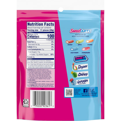 SweeTARTS Mini Chewy Candy – Lunchbox Snack Pack for Kids, Mixed Fruit 12 oz