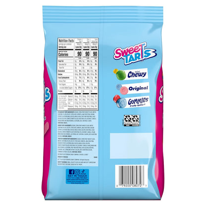 SweeTARTS Ropes 15 oz Resealable Candy Bag – Portable Tangy Treat for Tailgates, Festivals, and Outdoor Movie Nights