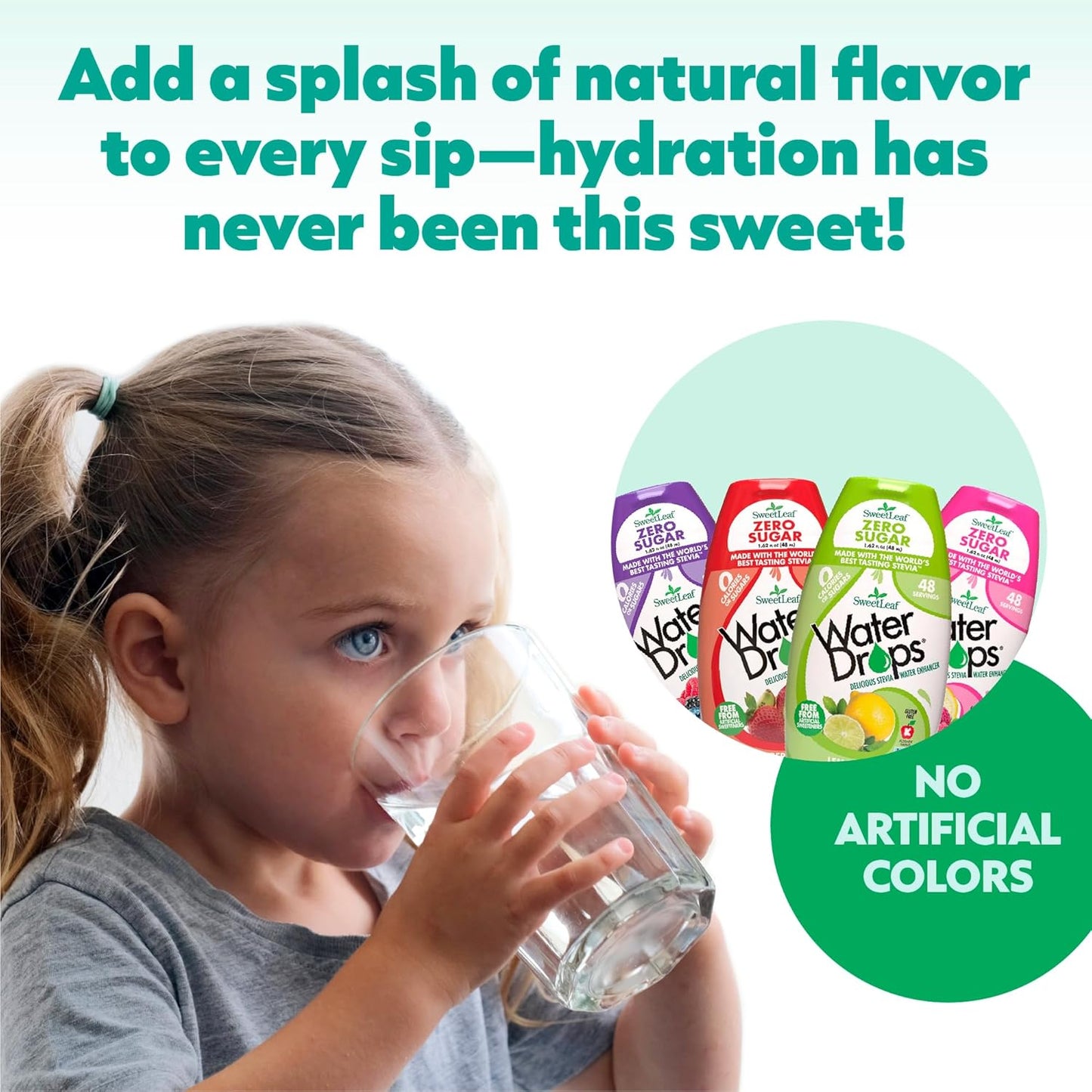 SweetLeaf Strawberry Kiwi Liquid Drops – Durable Squeezable Bottle for On-the-Go Hydration Anywhere, Keto Friendly, Pack of 2