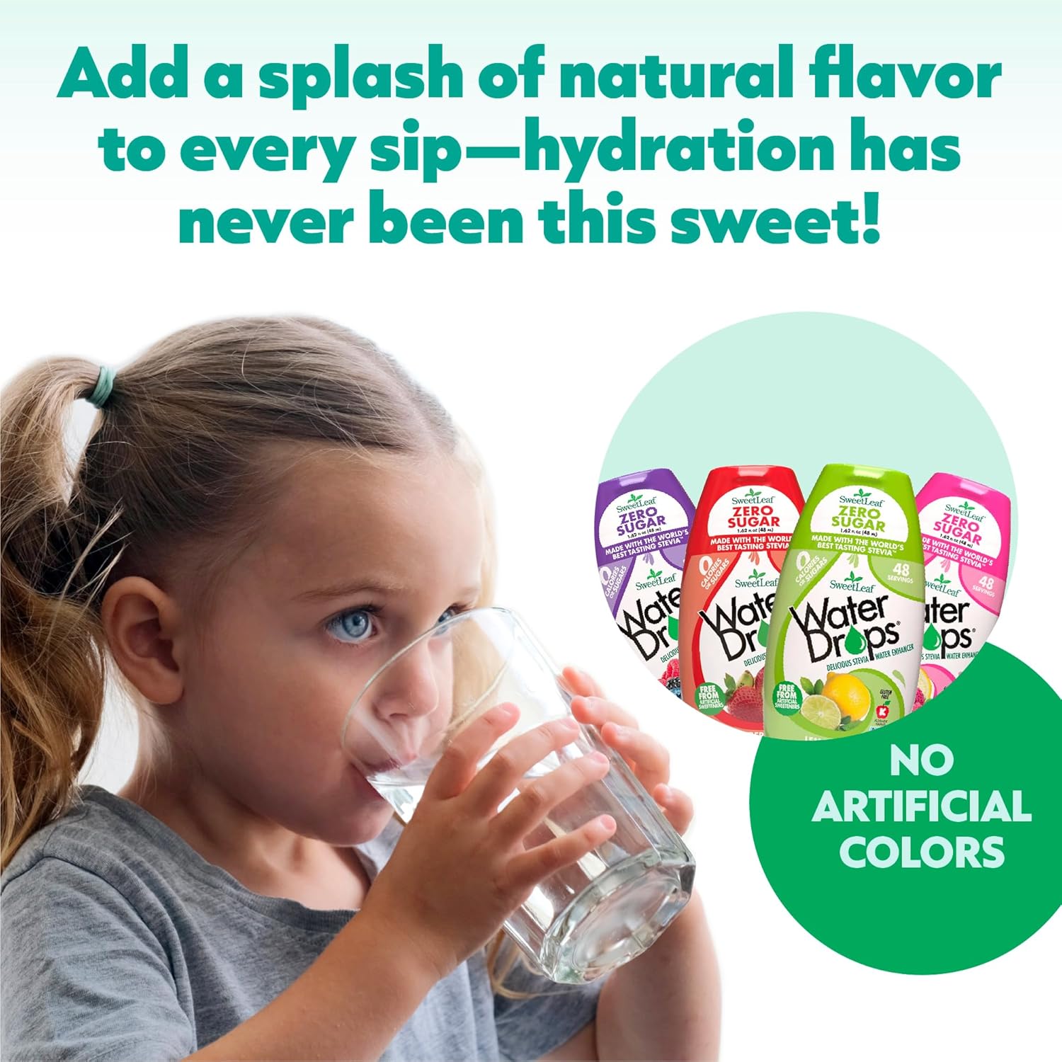 SweetLeaf Strawberry Kiwi Liquid Drops – Durable Squeezable Bottle for On-the-Go Hydration Anywhere, Keto Friendly, Pack of 2