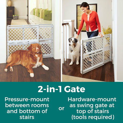 swing gate functionality with included hardware for stairway or doorway use