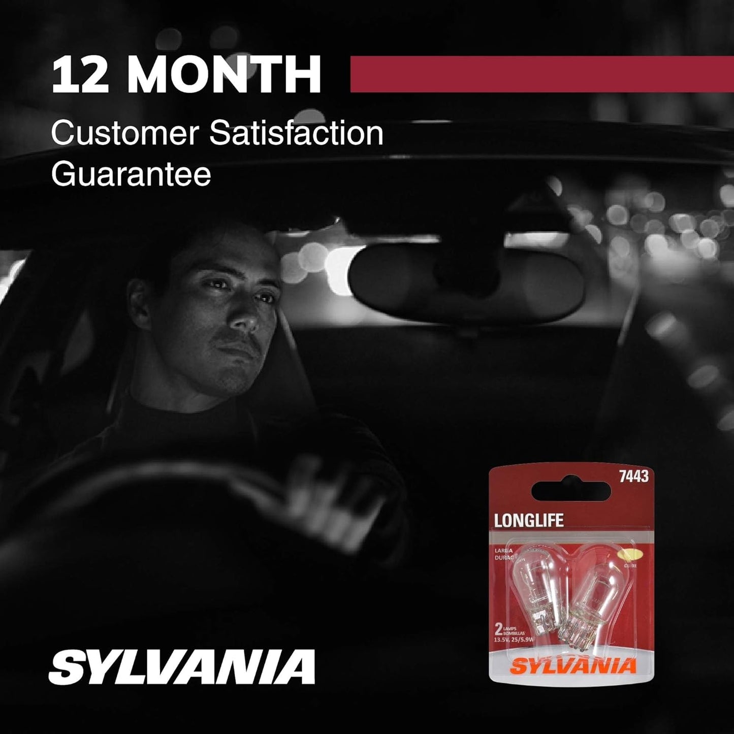 SYLVANIA 7443 Long Life Miniature Bulb 2-Pack to Minimize Downtime on Daily Driver Maintenance