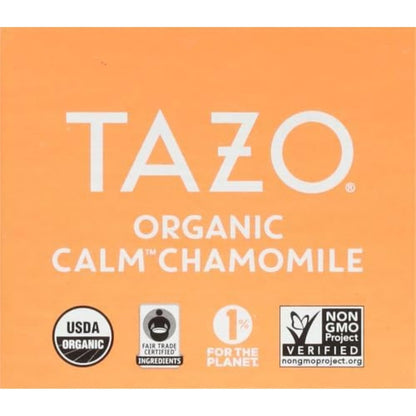 TAZO Calm Chamomile Herbal Tea Bags – Cozy Housewarming and Thank You Hostess Gift, 16 Individually Wrapped Bags
