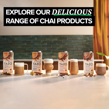 TAZO Decaf Chai Tea Concentrate for Housewarming and Mother's Day Gifting, USDA Organic Chai Latte Mix in Presentation-Ready Carton