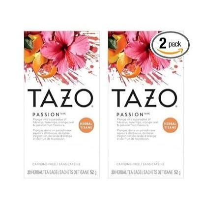 TAZO Passion Herbal Tea – Bulk Office Pantry Pack for Non-Coffee Drinkers and Focus Breaks