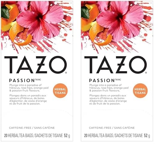 TAZO Passion Herbal Tea – Bulk Office Pantry Pack for Non-Coffee Drinkers and Focus Breaks