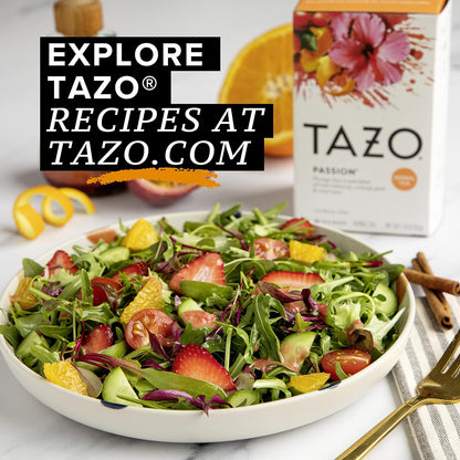 TAZO Passion Herbal Tea – Citrus Hibiscus Cooler for Poolside Lounging and Sun-soaked Lunches